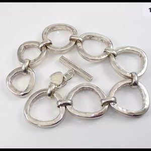Silpada toggle hammered bracelet 8.5”
